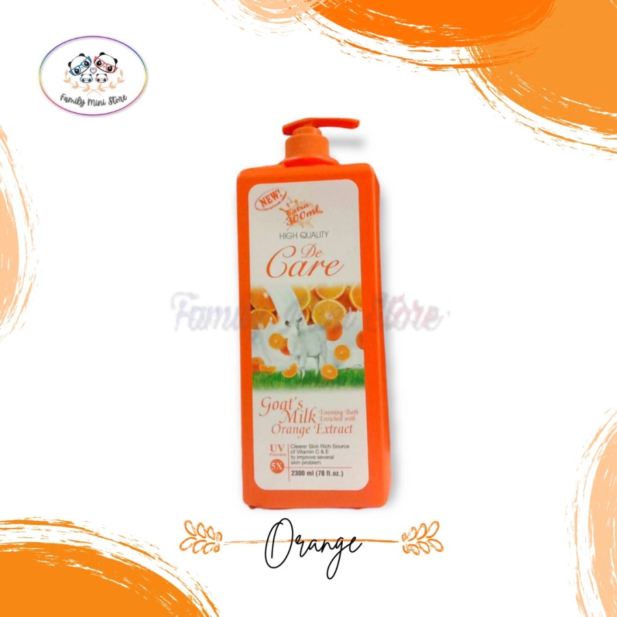 De Care Goat's Milk Foaming Bath 2300ml - Orange Extract
